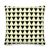 Cream and Black Triangle Pattern Decorative Throw Pillow Cushion, Pillow, $ 71.50, A Moment Of Now™